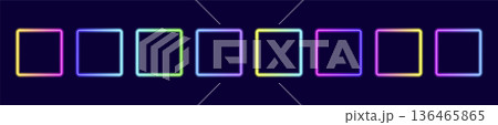 Glowing neon color frames with light effects, futuristic portal gateway, vibrant and LED illumination border, abstract vector frame composition. Glowing neon color frames with light effects, futuristic portal gateway, vibrant and LED illumination border, abstract vector frame composition. 136465865