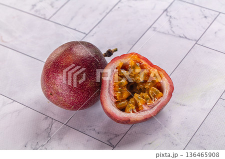 Sweet juicy ripe tropical Maracuya 136465908