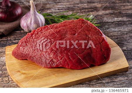 Raw red beef meat fillet Raw red beef meat fillet 136465971