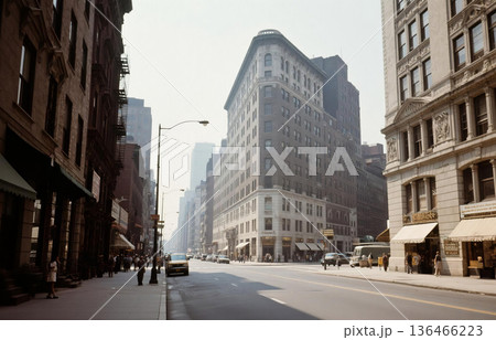 古き良き時代のニューヨークの街並み 136466223