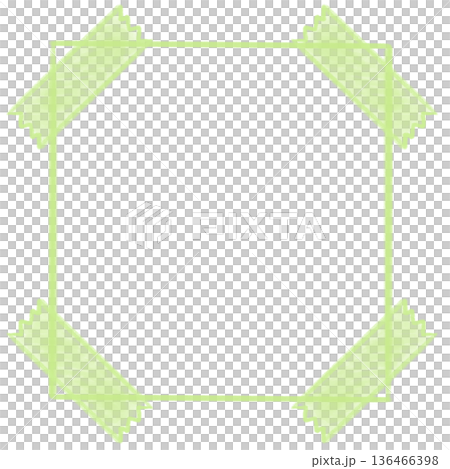 グリーンのマスキングテープフレーム 136466398