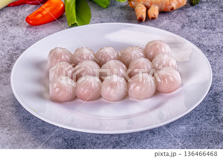 Steamed stuffed dim sum with prawn Steamed stuffed dim sum with prawn 136466468