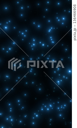 Deep blue starfield with glowing points of light in space on black background Deep blue starfield with glowing points of light in space on black background 136466908
