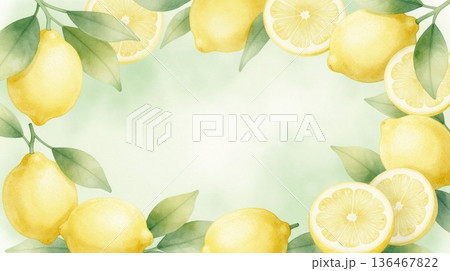 ナチュラルなレモンフレーム 136467822