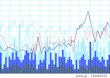 White and blue financial data chart - trade concept White and blue financial data chart - trade concept 136468101