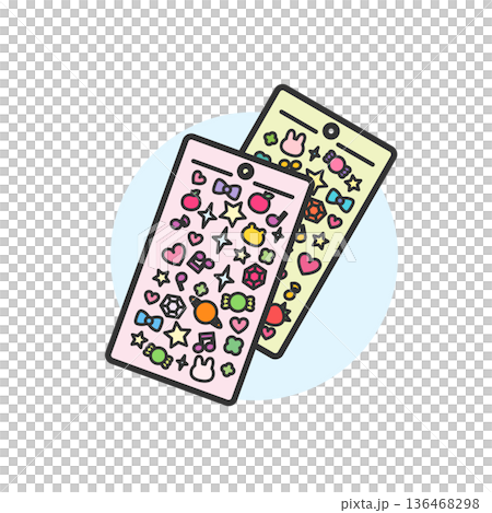 シール帳用透明バインダーとシール 136468298