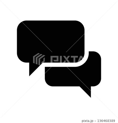 Simple black vector icon with a theme chat 136468389