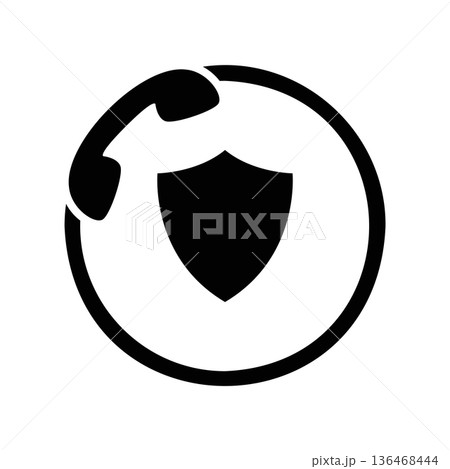 simple vector icon handset simple vector icon handset 136468444