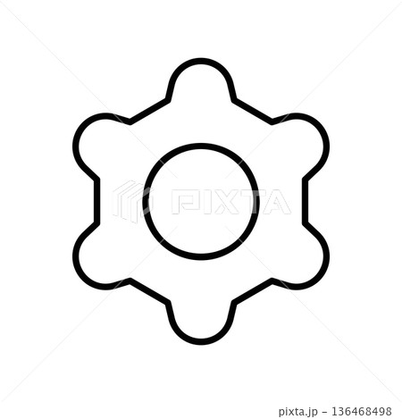 Simple black vector icon with a theme settings...のイラスト素材 [136468498 ...