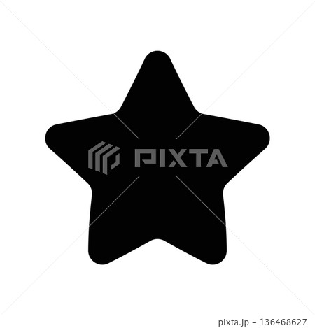 Simple black vector icon with a theme star, favorite 136468627