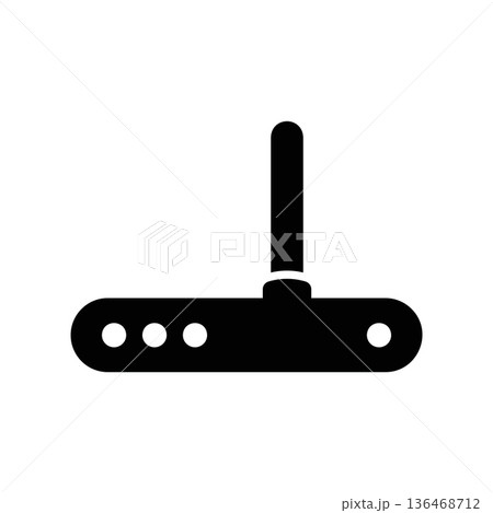 Simple black vector icon with a theme router Simple black vector icon with a theme router 136468712