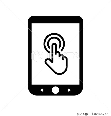 Simple black vector icon with a theme electronic book Simple black vector icon with a theme electronic book 136468732