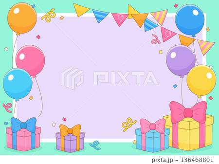 bright green celebrating party frame 2 136468801