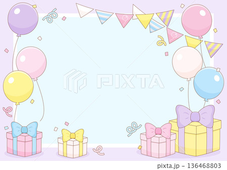 sweet purple celebrating party frame 2 136468803