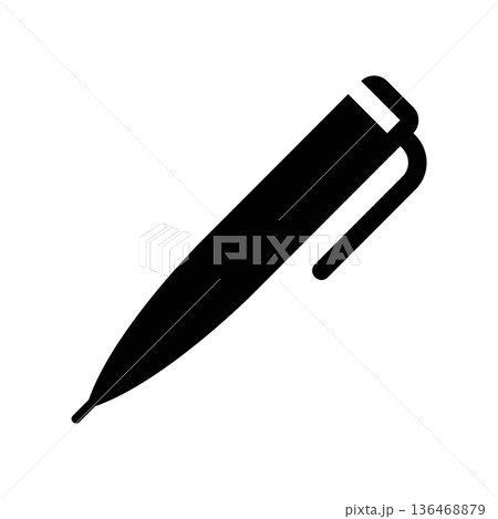 Simple black vector icon with a theme pen Simple black vector icon with a theme pen 136468879