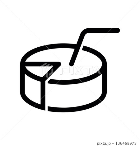 Pie Chart with Info Arrow, Isolated Pie Chart with Info Arrow, Isolated 136468975