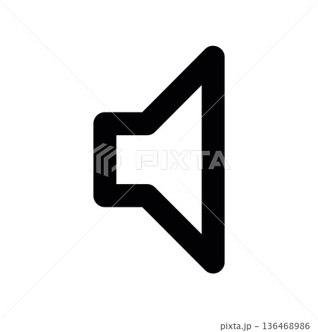 Volume Symbol, Sound Design line graphic illustrating Volume Symbol, Sound Design line graphic illustrating 136468986