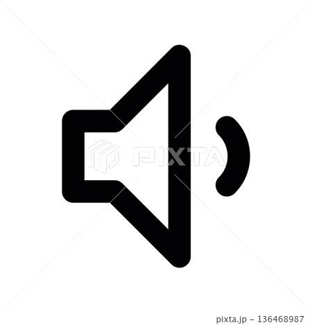 Volume, Speaker with Sound Signal 136468987