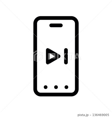 Mobile video control, play pause button Mobile video control, play pause button 136469005