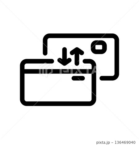 Simple vector icon bank card 136469040