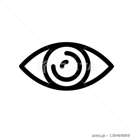 View icon, eye symbol, black and white View icon, eye symbol, black and white 136469069