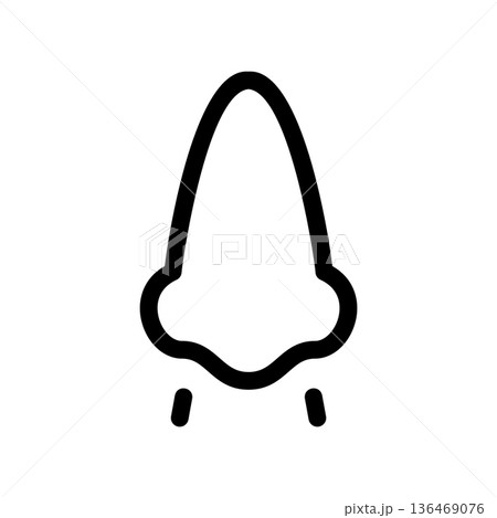 Nose icon, with air flow lines 136469076