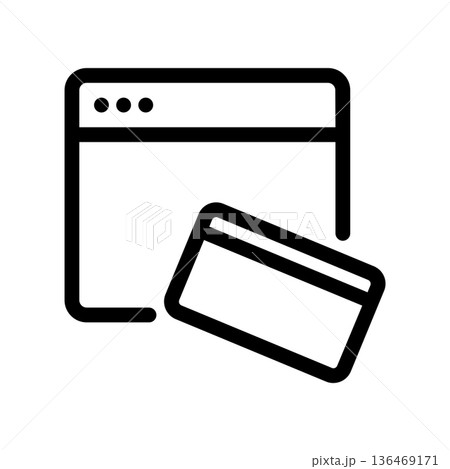 Simple vector icon bank card Simple vector icon bank card 136469171