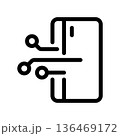 Simple vector icon bank card 136469172