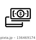 Simple vector icon bank card 136469174