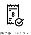 Simple vector icon bank card 136469179
