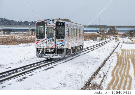 雪のひたちなか海浜鉄道 136469412