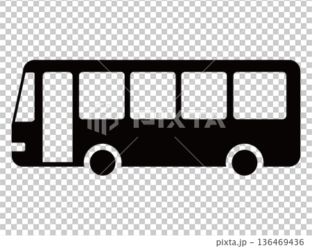 Bus simple icon 136469436