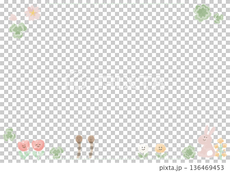 卒園式・修了証書 そのまま使えるパステル証書・メッセージカードテンプレート 136469453