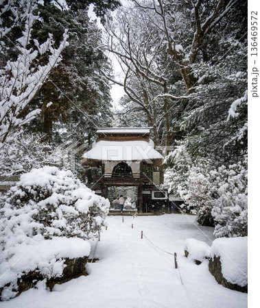 茨城県笠間市 西念寺の雪景色 茨城県笠間市 西念寺の雪景色 136469572