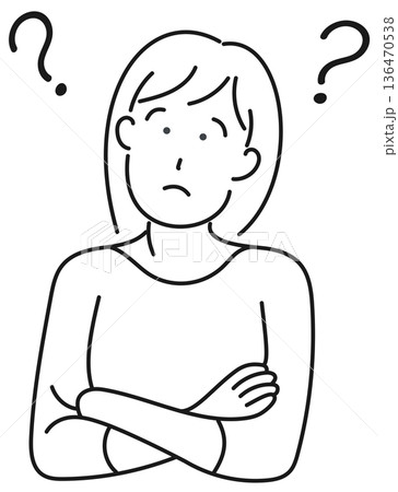 疑問を持つ若い女性 136470538