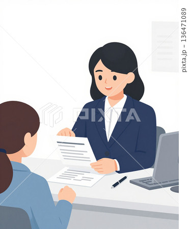 説明するビジネスウーマン 136471089