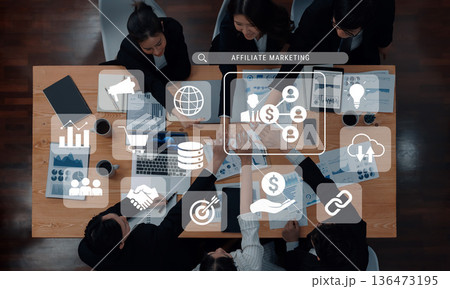 Affiliate marketing strategy and partnership business concept Parse Affiliate marketing strategy and partnership business concept Parse 136473195