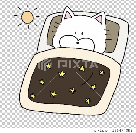 Westie dog illustration sleeping 136474092