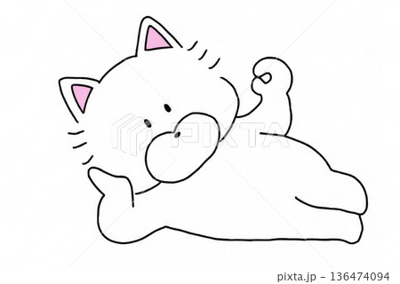 ウェスティー犬のイラスト OK 136474094