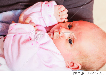 Family, childhood concept. Little newborn baby Family, childhood concept. Little newborn baby 136475140