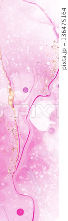 Vector pink coral banner. Hand drawn abstract paint brush stroke. Vector pink coral banner. Hand drawn abstract paint brush stroke. 136475164