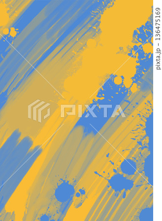Abstract Blue Yellow paint Background. Vector illustration design 136475169