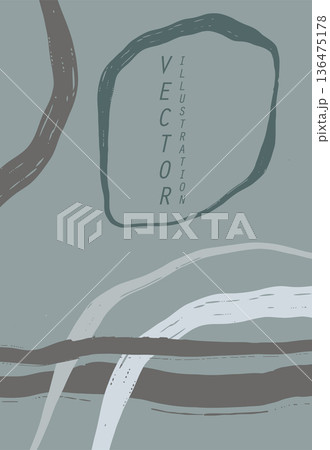 Abstract trendy universal artistic banner template. Vector illustration. 136475178