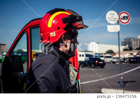 Aftermath of Russian attack with Shahed drone on Kharkiv, Ukraine. Aftermath of Russian attack with Shahed drone on Kharkiv, Ukraine. 136475356