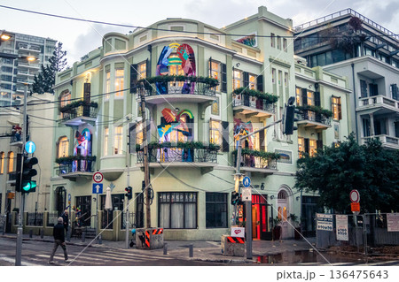 Cityscape and street view of Tel Aviv 136475643