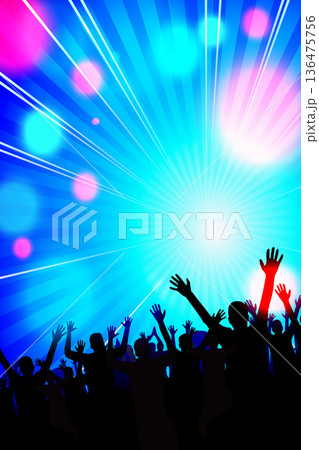 Hands raised in the air - party concept 136475756