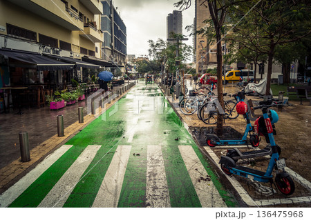 Cityscape and street view of Tel Aviv 136475968