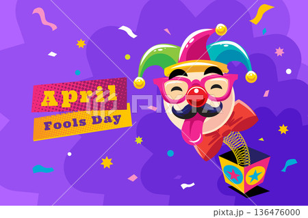 April Fools Day Funny Clown Illustration 136476000