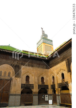 モロッコの世界遺産フェズ旧市街にあるブーイナニア神学校3 136476153
