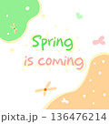 Cute pastel spring illustration for social media, cards, posters 136476214
